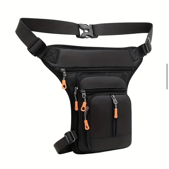 Tactical Waist and Leg Bag - Multi-Pocket - Black - Picture 1 of 8